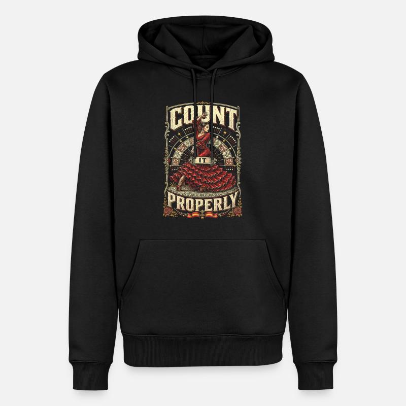 Flamenco Count It Properly - Männer Premium Bio Hoodie - Schwarz