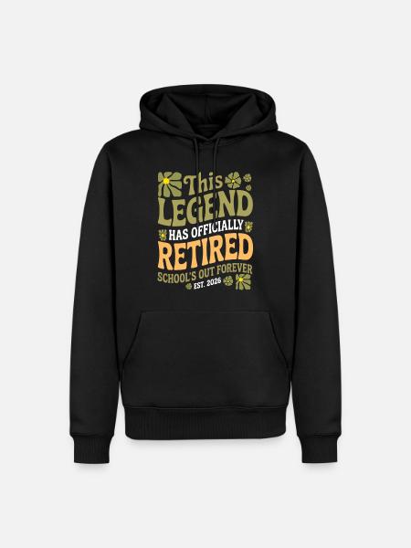 Lehrer-Ruhestandsgeschenke für Lehrer Ruhestand - Männer Premium Bio Hoodie - Schwarz