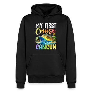 Ma première croisière à Cancún - Sweat à capuche Premium bio Homme - noir - Devant - Nico (187cm)