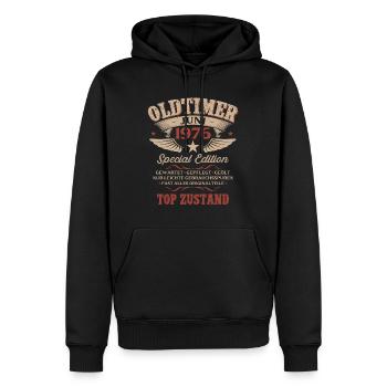 50. Geburtstag Geschenk Mann Oldtimer Juni 1976 - Männer Premium Bio Hoodie - Schwarz - Vorne - Nico (187cm)