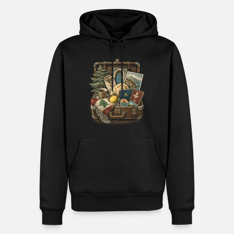Liban Libanais - Sweat à capuche Premium bio Homme - noir
