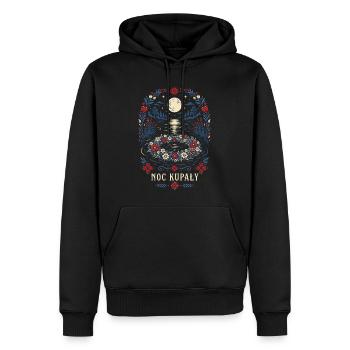 Noc Kupaly Wreath - Men’s Premium Organic Hoodie - black - Front - Nico (187cm)
