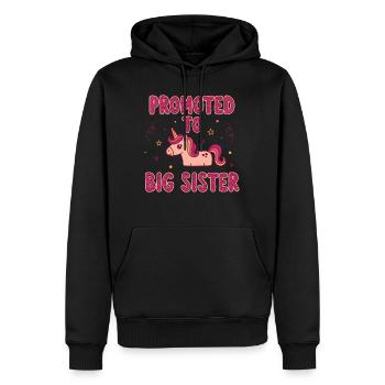 Révélation du sexe : baby shower promue à la grande sœur - Sweat à capuche Premium bio Homme - noir - Devant - Nico (187cm)