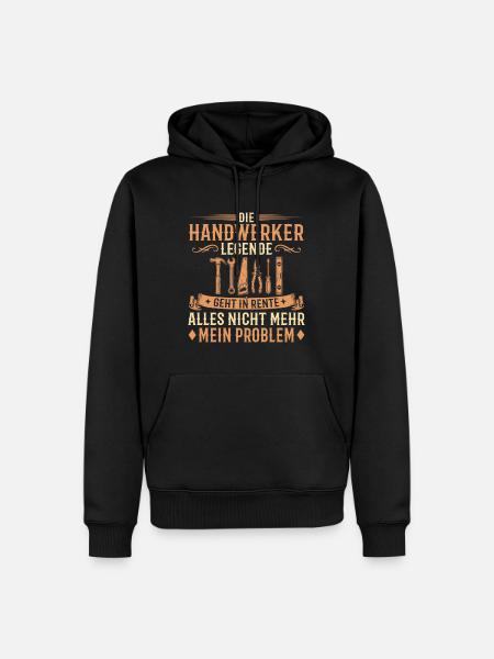 Abschied Handwerker Legende in Rente - Männer Premium Bio Hoodie - Schwarz