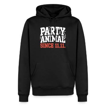 Karneval Party Kölner Animal Since 11.11. Köln - Männer Premium Bio Hoodie - Schwarz - Vorne - Nico (187cm)