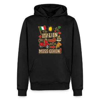 Italien ruft und ich muss gehen Italien Urlaub - Männer Premium Bio Hoodie - Schwarz - Vorne - Nico (187cm)