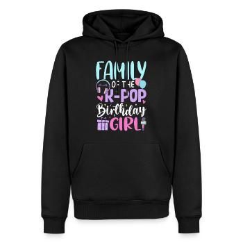 Family of The K-Pop Birthday Girl - Men’s Premium Organic Hoodie - black - Front - Nico (187cm)