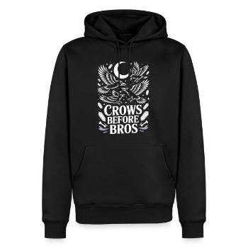 Les corbeaux avant la nuit au clair de lune des frères - Sweat à capuche Premium bio Homme - noir - Devant - Nico (187cm)