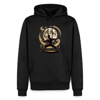 Tai Chi Zen Meditation – Chi Qigong Training - Männer Premium Bio Hoodie - Schwarz - Vorne - Nico (187cm)