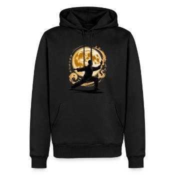 Tai Chi Zen Meditation – Chi Qigong Training - Men’s Premium Organic Hoodie - black - Front - Nico (187cm)