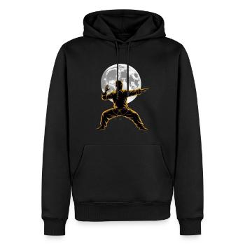Tai Chi Zen Meditation – Chi Qigong Training - Men’s Premium Organic Hoodie - black - Front - Nico (187cm)
