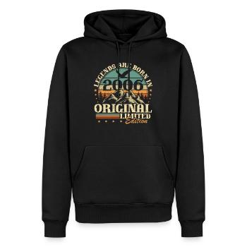 Cadeau d’anniversaire Legends 2006 Vintage 2006 - Sweat à capuche Premium bio Homme - noir - Devant - Nico (187cm)
