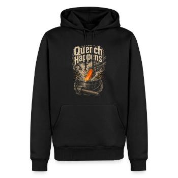 Forgeron, ferron, maréchal-ferrant, trempe se produit - Sweat à capuche Premium bio Homme - noir - Devant - Nico (187cm)