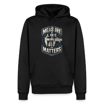 Cutting machine operator CNC router - Men’s Premium Organic Hoodie - black - Front - Nico (187cm)