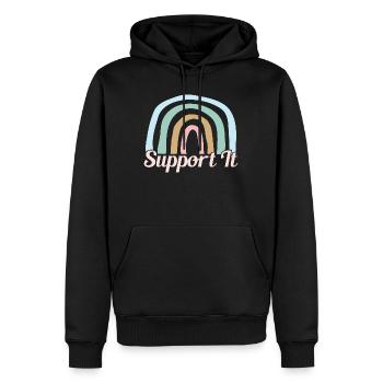 Social Worker Quote Support It Social Work - Männer Premium Bio Hoodie - Schwarz - Vorne - Nico (187cm)