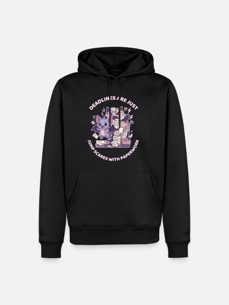 Deadlines sind Jump Scares mit Papierkram - Männer Premium Bio Hoodie - Schwarz