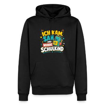 Schulkind - Männer Premium Bio Hoodie - Schwarz - Vorne - Nico (187cm)