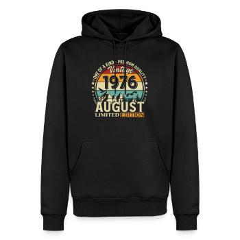 50. Geburtstag Geschenk Mann Original 1976 August - Männer Premium Bio Hoodie - Schwarz - Vorne - Nico (187cm)