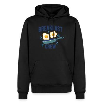 Frühstückscrew Lustiger Brunch Kaffee Pfannkuchenessen - Männer Premium Bio Hoodie - Schwarz - Vorne - Nico (187cm)