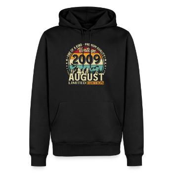 17. Geburtstag Geschenk Mann Original 2009 August - Männer Premium Bio Hoodie - Schwarz - Vorne - Nico (187cm)