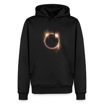 Feuerkreis Sonnenfinsternis - Männer Premium Bio Hoodie - Schwarz - Vorne - Nico (187cm)
