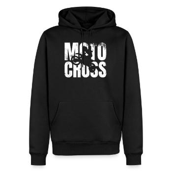 Moto Cross - Männer Premium Bio Hoodie - Schwarz - Vorne - Nico (187cm)