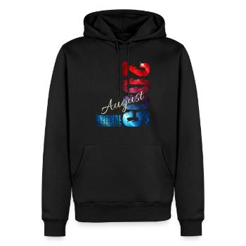 21. Geburtstag Geschenk Original August 2005 - Männer Premium Bio Hoodie - Schwarz - Vorne - Nico (187cm)