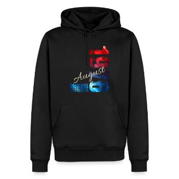 50. Geburtstag Geschenk Original August 1976 - Männer Premium Bio Hoodie - Schwarz - Vorne - Nico (187cm)