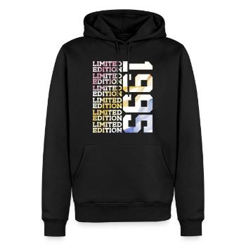 LIMITED EDITION 1995 - 31 JAHRE - 31. GEBURTSTAG - Männer Premium Bio Hoodie - Schwarz - Vorne - Nico (187cm)