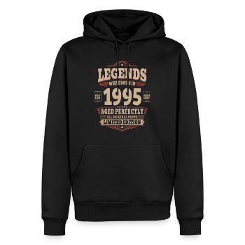 Cadeau pour 30 ans Mari 1995 Vintage Rétro - Sweat à capuche Premium bio Homme - noir - Devant - Nico (187cm)