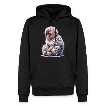 Snow Monkey - Men’s Premium Organic Hoodie - black - Front - Nico (187cm)