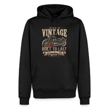 74. Geburtstag Geschenk Motorradfahrer Biker 1952 - Männer Premium Bio Hoodie - Schwarz - Vorne - Nico (187cm)