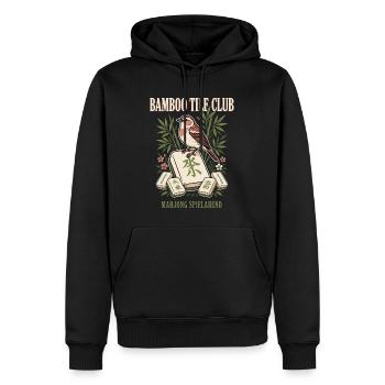 Bambus Mahjong Vogel Club - Männer Premium Bio Hoodie - Schwarz - Vorne - Nico (187cm)