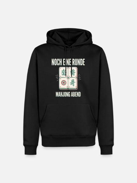 Noch eine Runde Mahjong Abend - Männer Premium Bio Hoodie - Schwarz