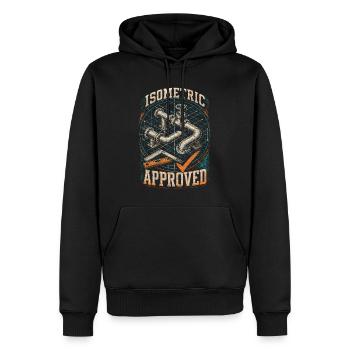 Ingénieur en tuyauterie Souillière Isométrique Approuvé - Sweat à capuche Premium bio Homme - noir - Devant - Nico (187cm)