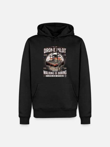 Drone Pilot – FPV Racing & Quadcopter Design - Männer Premium Bio Hoodie - Schwarz