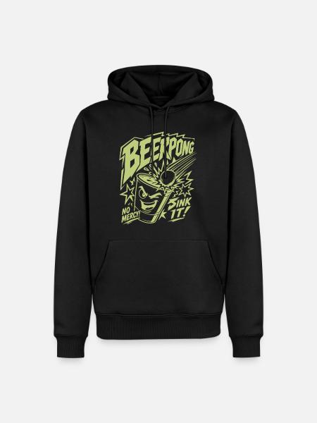 Beer Pong No Mercy - Männer Premium Bio Hoodie - Schwarz