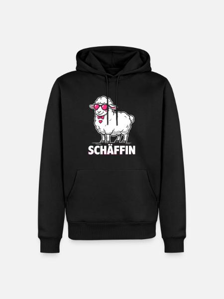 Schäffin Beste Chefin Teamleiterin Schaf - Männer Premium Bio Hoodie - Schwarz