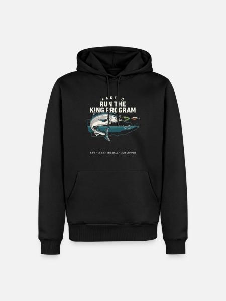 Lake Q Königfisch Lauf-Programm - Männer Premium Bio Hoodie - Schwarz