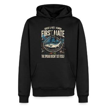 Great Lakes First Mate Salmon - Männer Premium Bio Hoodie - Schwarz - Vorne - Nico (187cm)
