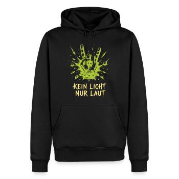 Kein Licht Nur Laut Rock-Graphic - Männer Premium Bio Hoodie - Schwarz - Vorne - Nico (187cm)