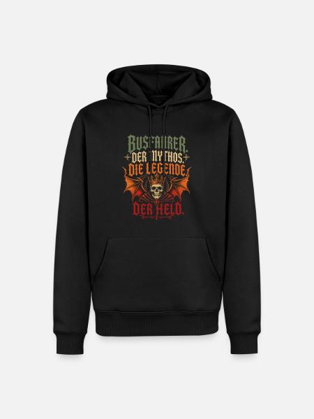Busfahrer Mythos Legende Held - Männer Premium Bio Hoodie - Schwarz