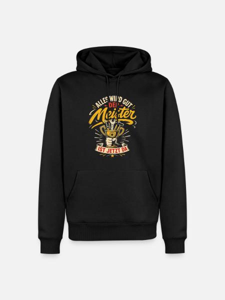 Meisterprüfung bestanden - Männer Premium Bio Hoodie - Schwarz