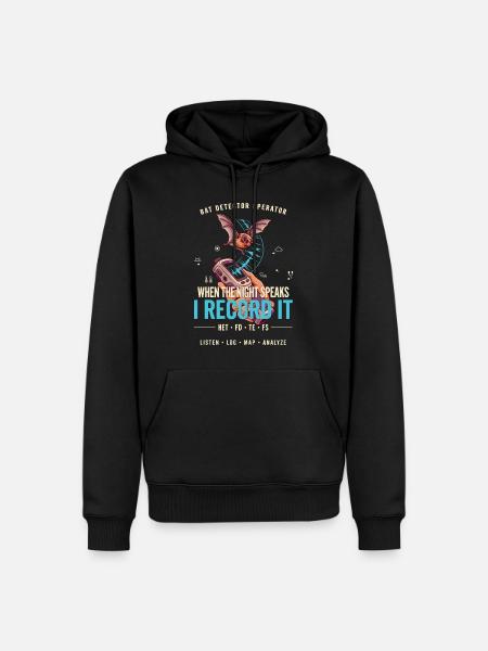 Nachtstimmen Fledermaus Aufnahme - Männer Premium Bio Hoodie - Schwarz
