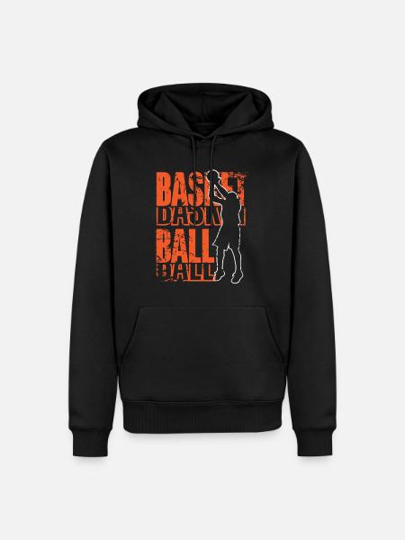 Basketball - Männer Premium Bio Hoodie - Schwarz