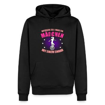 Einrad Einradfahrerin - Männer Premium Bio Hoodie - Schwarz - Vorne - Nico (187cm)