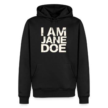 I Am Jane Doe Saying  - Männer Premium Bio Hoodie - Schwarz - Vorne - Nico (187cm)