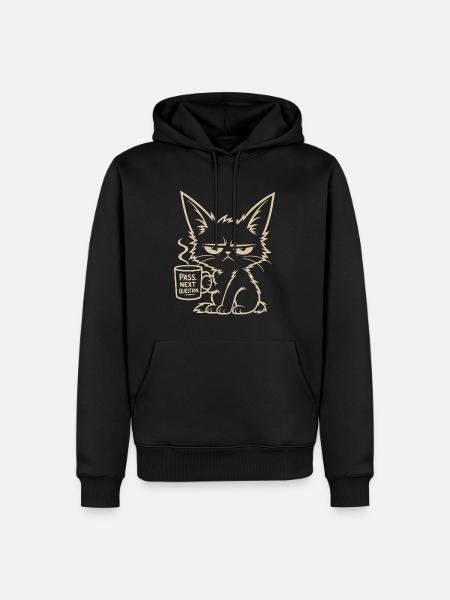 Pass Next Question - Männer Premium Bio Hoodie - Schwarz