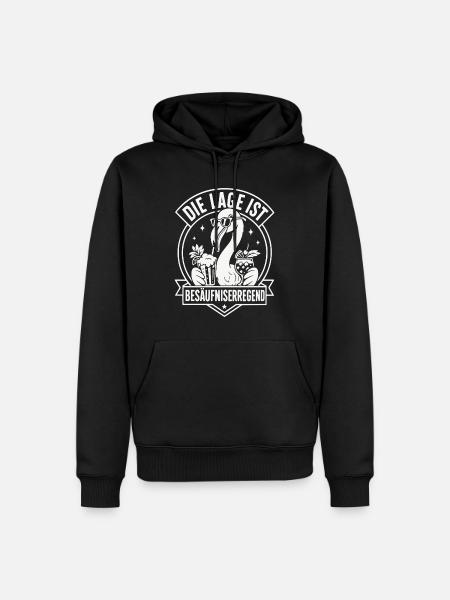 Die Lage ist besäufniserregend - Männer Premium Bio Hoodie - Schwarz