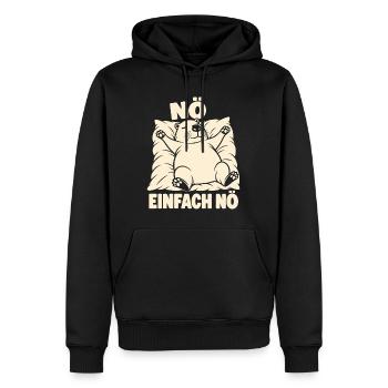 Nö, einfach nö – Schlafendes Capybara - Männer Premium Bio Hoodie - Schwarz - Vorne - Nico (187cm)